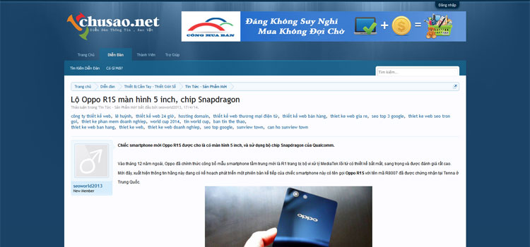 CHUSAO.NET || DIỄN ĐÀN CHIA SẺ KIẾN THỨC, RAO VẶT - 3 CHUSAO.NET || DIỄN ĐÀN CHIA SẺ KIẾN THỨC, RAO VẶT - 3