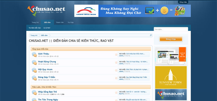 CHUSAO.NET || DIỄN ĐÀN CHIA SẺ KIẾN THỨC, RAO VẶT - 1 CHUSAO.NET || DIỄN ĐÀN CHIA SẺ KIẾN THỨC, RAO VẶT - 1